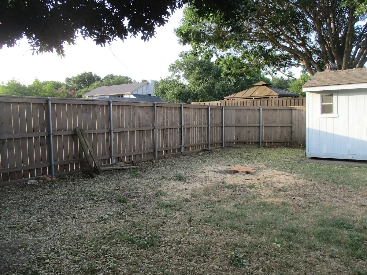 Cleared yard after professional tree removal in Boyertown